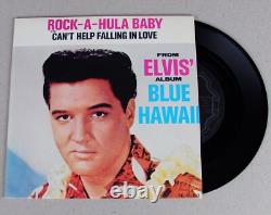 RARE RECALLED PRESSING Elvis Presley Rock-A-Hula Baby / Can't Help Falling