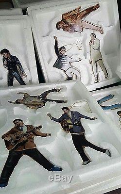 RARE Set of 24 Elvis Presley Rockin Rollin Bradford Edition Ornaments LOOK NICE