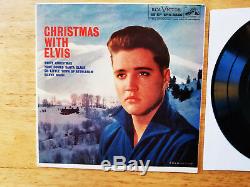 RARE TRUE NEAR MINT DOG ON TOP Elvis Presley CHRISTMAS WITH ELVIS EPA-4340