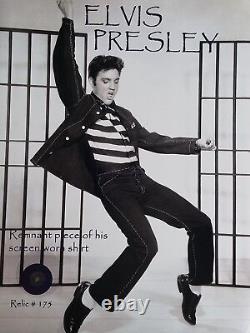 RARE! The King Of Rock Elvis Presley Remnant of His Screen Worn Shirt COA