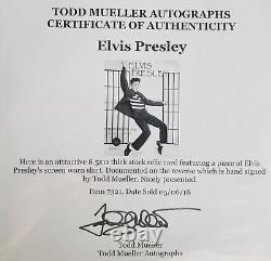 RARE! The King Of Rock Elvis Presley Remnant of His Screen Worn Shirt COA