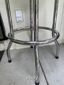 RARE-VINTAGE Elvis Presley Bar Stool 29 Tall Backless Chrome Finish Swivel Seat