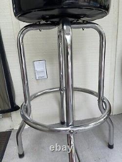 RARE-VINTAGE Elvis Presley Bar Stool 29 Tall Backless Chrome Finish Swivel Seat