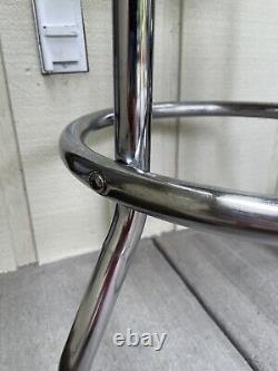 RARE-VINTAGE Elvis Presley Bar Stool 29 Tall Backless Chrome Finish Swivel Seat