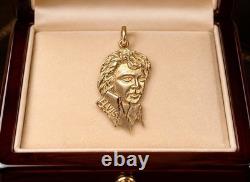 RARE Vintage 14k Yellow Gold Elvis Presley Portrait Bust Collector Charm Pendant