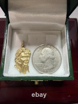 RARE Vintage 14k Yellow Gold Elvis Presley Portrait Bust Collector Charm Pendant