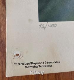 RARE Vintage 1978 Elvis Presley Art Print 42/1000 Michael Duval Finnell Signed