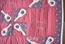 RARE Vintage Elvis Presley Guitar Applique Antique Commemorative Quilt