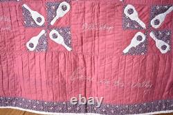 RARE Vintage Elvis Presley Guitar Applique Antique Commemorative Quilt