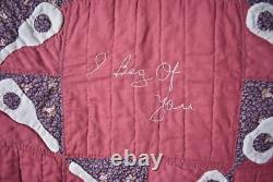 RARE Vintage Elvis Presley Guitar Applique Antique Commemorative Quilt