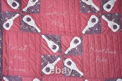RARE Vintage Elvis Presley Guitar Applique Antique Commemorative Quilt