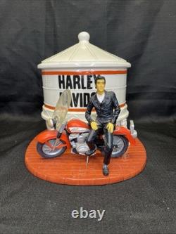 RARE Vintage Elvis Presley Harley-Davidson Cookie Jar Vandor Ltd Ed. Complete