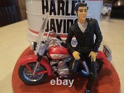 RARE Vintage Elvis Presley Harley-Davidson Cookie Jar Vandor Ltd Ed. Complete