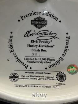 RARE Vintage Elvis Presley Harley-Davidson Cookie Jar Vandor Ltd Ed. Complete