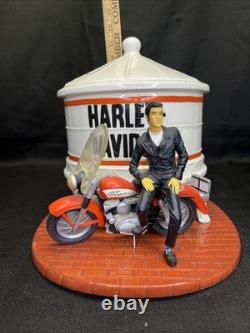 RARE Vintage Elvis Presley Harley-Davidson Cookie Jar Vandor Ltd Ed. Complete