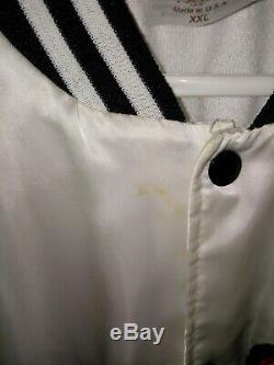 RARE WHITE SILK ELVIS PRESLEY in CONCERT JACKET TCB Patch Lady woman XXL