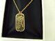Rare! With Box Vintage Elvis Presley Gold Dog Tag Pendant Necklace W Box ##
