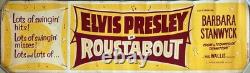 ROUSTABOUT Original 24 x 82 Silk Screen Banner 1964 ELVIS PRESLEY RARE