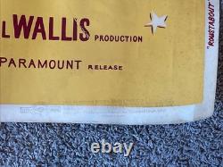 ROUSTABOUT Original 24 x 82 Silk Screen Banner 1964 ELVIS PRESLEY RARE