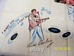 Rare 1956 Early Concert Elvis Presley Enterprises Collectible Scarf! No Reserve