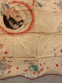Rare 1956 Elvis Presley Ent. Souvenir Handkerchief Red Border 100% Original