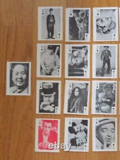 Rare 1969 Globe Imports 53 PLAYING CARDS Complete MONROE BOB DYLAN ELVIS PRESLEY