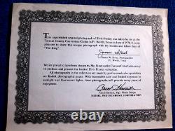 Rare? 1974? Elvis Presley? Fort Worth Texas? Concert Photo? Coa Authenticity