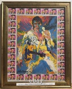 Rare 1976 Leroy Neiman Hand Signed Auto Elvis Presley Sealed Framed Lithograph