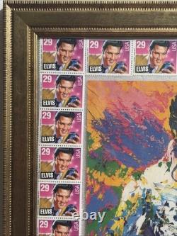 Rare 1976 Leroy Neiman Hand Signed Auto Elvis Presley Sealed Framed Lithograph