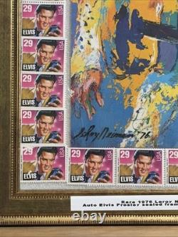 Rare 1976 Leroy Neiman Hand Signed Auto Elvis Presley Sealed Framed Lithograph