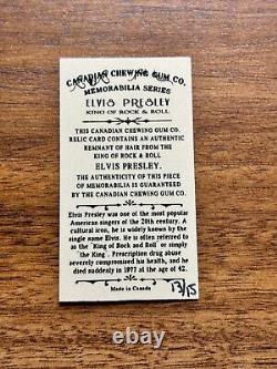 Rare 2011 Elvis Presley Remnant Of Hair The Canadian Chewing Gum Co. 13/15