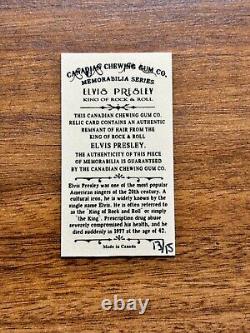 Rare 2011 Elvis Presley Remnant Of Hair The Canadian Chewing Gum Co. 13/15