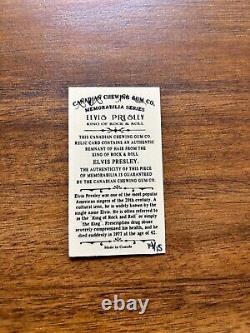 Rare 2011 Elvis Presley Remnant Of Hair The Canadian Chewing Gum Co. 14/15