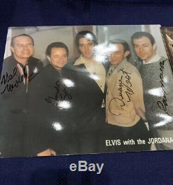 Rare Authentic Signed Autographed Authentic Elvis Presley & The Jordanaires Lot