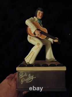 Rare Ceramic Working Elvis Presley Music Box Limited Edition