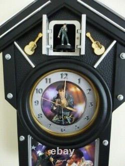 Rare Collectable Bradford Exchange Elvis Presley Cuckoo Clock For All Time