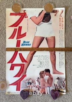 Rare! ELVIS PRESLEY BLUE HAWAII Japan STB 2Panel TALL Movie Poster 58x20 L@@K