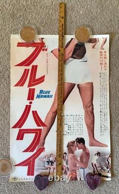 Rare! ELVIS PRESLEY BLUE HAWAII Japan STB 2Panel TALL Movie Poster 58x20 L@@K