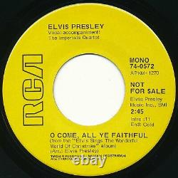 Rare ELVIS PRESLEY Merry Christmas Baby YELLOW LABEL PROMO 45 vg/ nm cond 1971