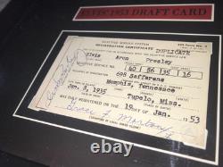 Rare ELVIS PRESLEY Military ARMY SERVICE Framed DRAFT CART Photo REPLIGRAPH 16T