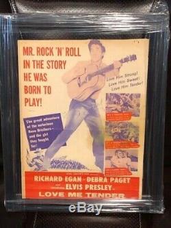 Rare Elvis Presley 1956 Love Me Tender Movie Theatre Advertisement Framed