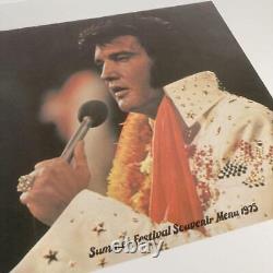 Rare Elvis Presley 1975 Svenia Menu Dinner Show