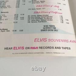 Rare Elvis Presley 1975 Svenia Menu Dinner Show