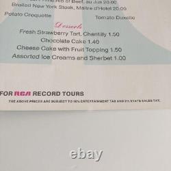 Rare Elvis Presley 1975 Svenia Menu Dinner Show