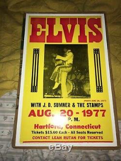 Rare Elvis Presley 1977 Concert Poster Collectable Memorabilia Vintage Antique