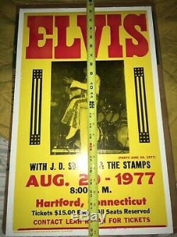 Rare Elvis Presley 1977 Concert Poster Collectable Memorabilia Vintage Antique