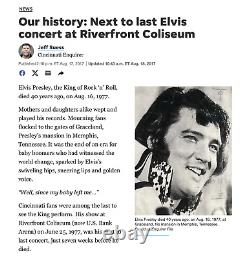 Rare Elvis Presley 2nd To Last Penultimate Concert Cincinnati Ticket 6/25/77
