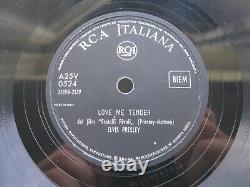 Rare Elvis Presley 78 RPM Love Me Tender Matt Black Rca Italiana A25v 0524 Italy