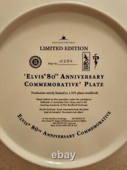 Rare Elvis Presley 80th Anniversary Masterpiece Commemorative Collector Plate