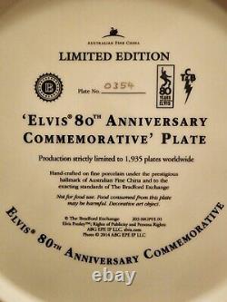 Rare Elvis Presley 80th Anniversary Masterpiece Commemorative Collector Plate